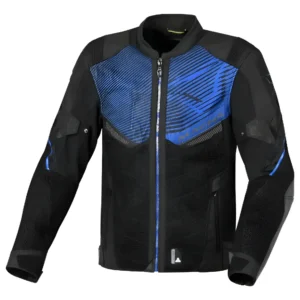 Jaqueta De Moto Esportiva Macna Foxter Preto Azul Ventilada