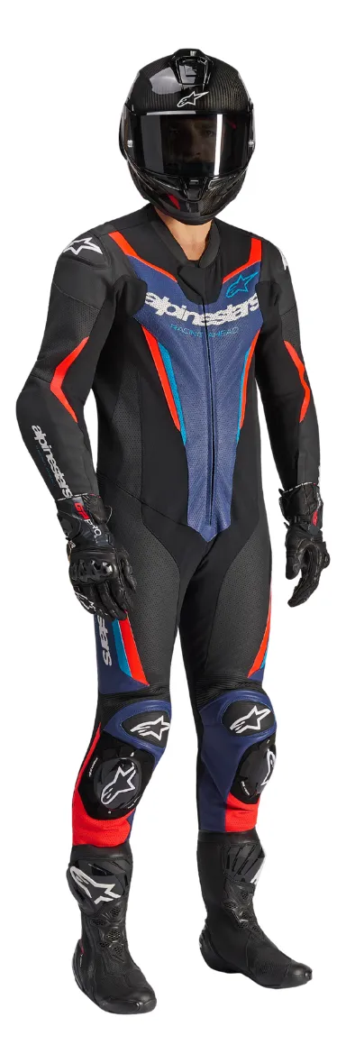 Macacão Alpinestars Gp Force V2 Azul Vermelho - Imagem 2