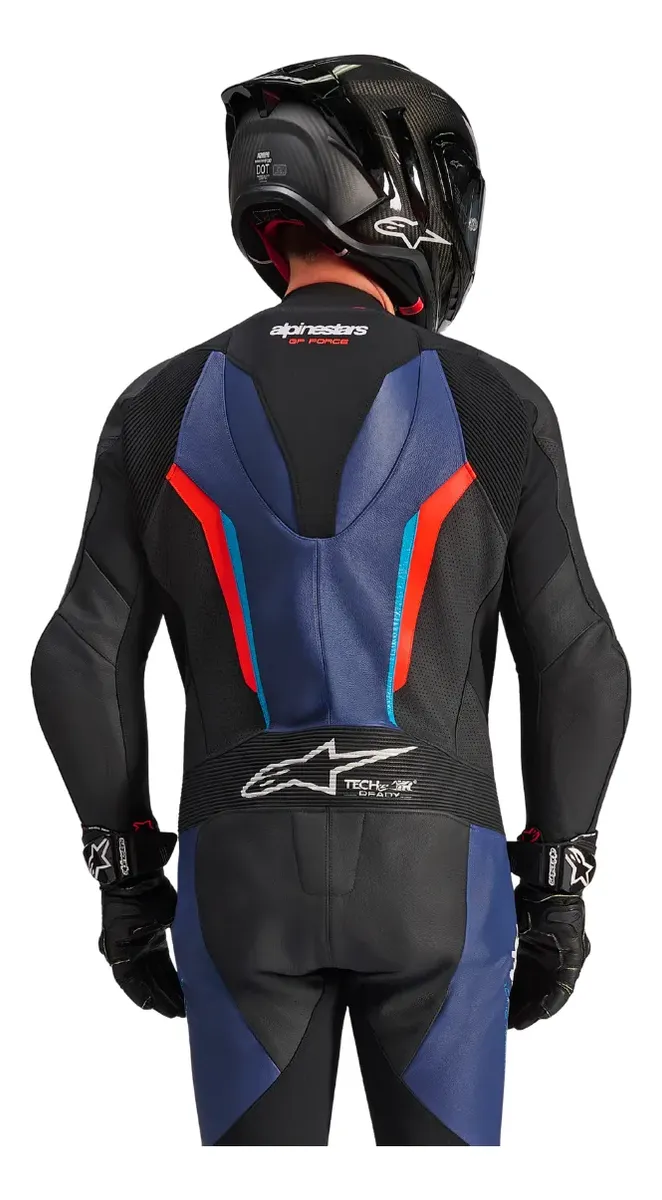 Macacão Alpinestars Gp Force V2 Azul Vermelho - Imagem 3