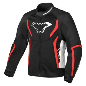 Jaqueta Para Moto Macna Ventilada Grisco Preto Vermelho