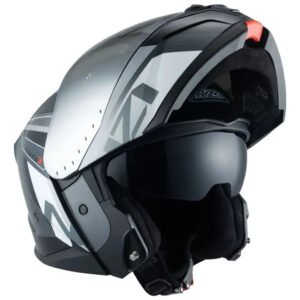 Capacete Moto Nzi Combi 3 Duo Daily Preto Branco