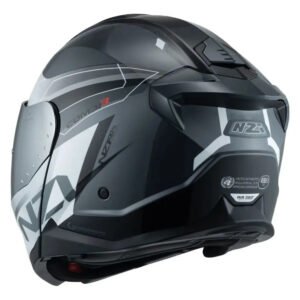 Capacete Moto Nzi Combi 3 Duo Daily Preto Branco