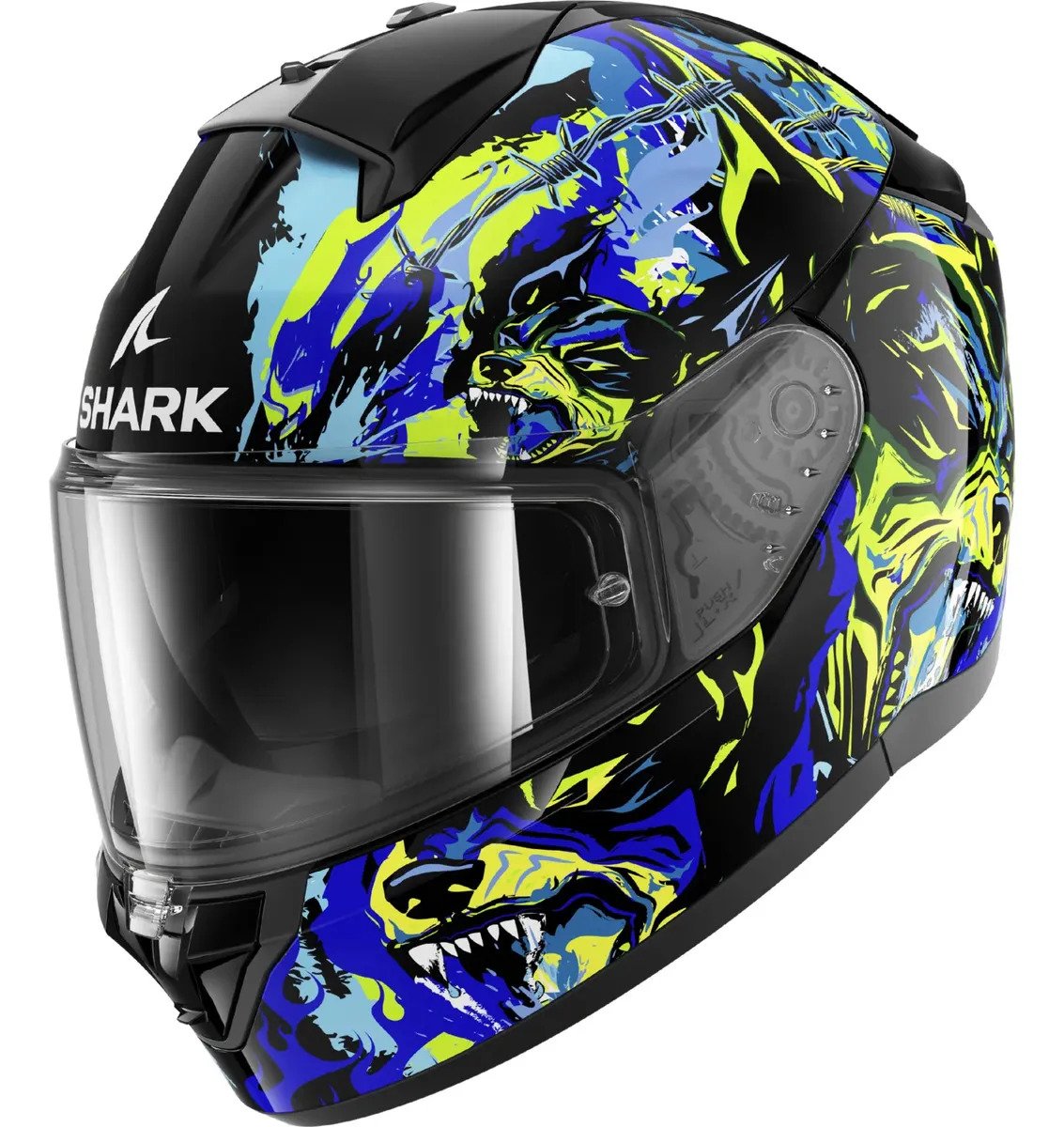 Capacete Shark Ridill 2 Raging Beast Kbg | Azul Brilhante