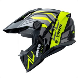 Capacete B-trail Defender Preto/amarelo Bieffe
